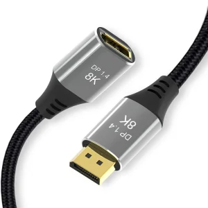 1,5m Displayport 1.4 förlängningskabel UHD 8K60Hz 4K144Hz 32,4Gbps 10-bit HDR