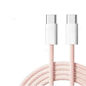 0,5m USB 2.0 USB-C till C kabel 2,4A 480Mbps 60W för iPhone 15/15 Pro/15 Plus/15 Pro Max rosa