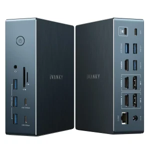 iVANKY 20-in-1 DisplayLink Docking Station for MacBook Pro/Air FusionDock Pro 2, Triple 4K@60Hz Monitor Display for M1/M2/M3/M4/M5 MacBook/Windows, 180W Power, 2.5GbE, HDMI, DP, 10Gbps